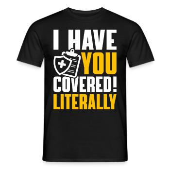 Lustiger Versicherungsmakler - Männer T-Shirt - Schwarz - Vorne - AI Model Male 178 light (178cm)