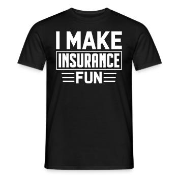Lustiger Versicherungsmakler - Männer T-Shirt - Schwarz - Vorne - AI Model Male 178 light (178cm)