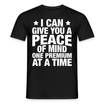 Lustiger Versicherungsmakler - Männer T-Shirt - Schwarz - Vorne - AI Model Male 178 light (178cm)