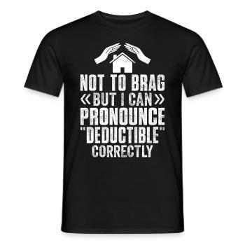 Funny insurance broker - Men's T-Shirt - black - Front - AI Model Male 178 light (178cm)
