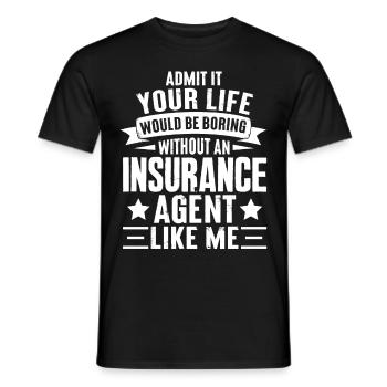 Étrange courtier - T-shirt homme - noir - Devant - AI Model Male 178 light (178cm)