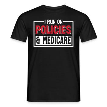 Funny Medical Insurance Agent Broker - Men's T-Shirt - black - Front - AI Model Male 178 light (178cm)