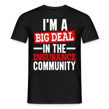 Lustiger Versicherungsmakler - Männer T-Shirt - Schwarz - Vorne - AI Model Male 178 light (178cm)