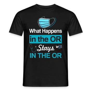 Scrub Tech Surgical Technician Surgical Technologist - Men's T-Shirt - black - Front - AI Model Male 178 light (178cm)