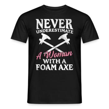 Lustiges Larp Live-Action-Rollenspiel - Männer T-Shirt - Schwarz - Vorne - AI Model Male 178 light (178cm)