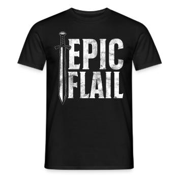 Lustiges Larp Live-Action-Rollenspiel - Männer T-Shirt - Schwarz - Vorne - AI Model Male 178 light (178cm)