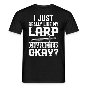 Fun live-action role-playing game - Men's T-Shirt - black - Front - AI Model Male 178 light (178cm)