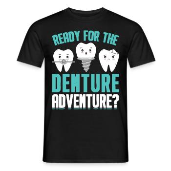 Funny Dental Lab Technician Dentist - Men's T-Shirt - black - Front - AI Model Male 178 light (178cm)