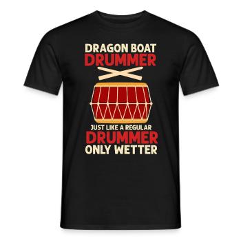 Lustiger Drachenboot-Trommler Nur Wetter Racing - Männer T-Shirt - Schwarz - Vorne - AI Model Male 178 light (178cm)