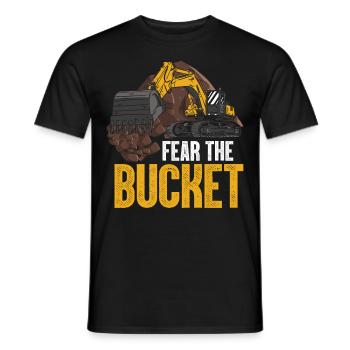 Funny Excavator Driver Heavy Equipment HEO - Men's T-Shirt - black - Front - AI Model Male 178 light (178cm)