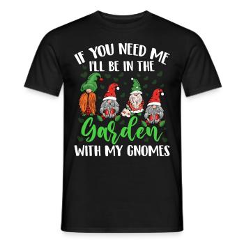 Lustiger Gartenzwerg Gartenarbeit Zwerggarten - Männer T-Shirt - Schwarz - Vorne - AI Model Male 178 light (178cm)