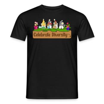 Lustiger Gartenzwerg Gartenarbeit Zwerggarten - Männer T-Shirt - Schwarz - Vorne - AI Model Male 178 light (178cm)