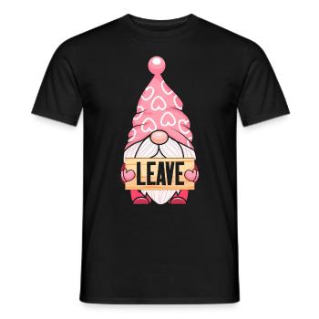 Funny garden gnome gardening dwarf garden - Men's T-Shirt - black - Front - AI Model Male 178 light (178cm)