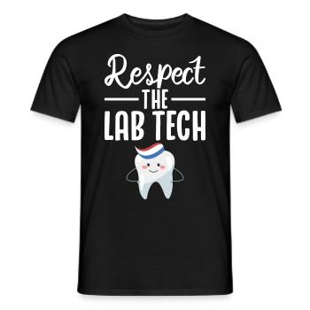 Funny Dental Lab Technician Dentist - Men's T-Shirt - black - Front - AI Model Male 178 light (178cm)