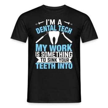 Drôles de prothésistes dentaires - T-shirt homme - noir - Devant - AI Model Male 178 light (178cm)