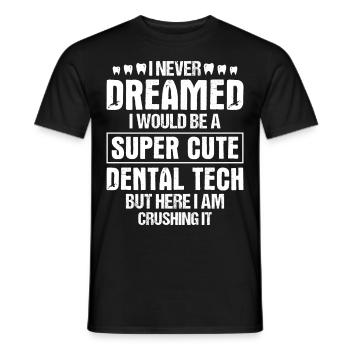 Funny Dental Laboratory Technician Dentist - Men's T-Shirt - black - Front - AI Model Male 178 light (178cm)