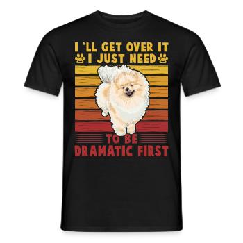 Je vais m’en remettre, j’ai juste besoin d’être dramatique d’abord - T-shirt homme - noir - Devant - AI Model Male 178 light (178cm)