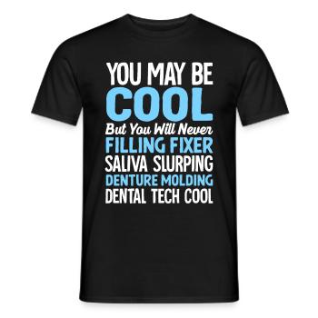 Funny dental technicians - Men's T-Shirt - black - Front - AI Model Male 178 light (178cm)