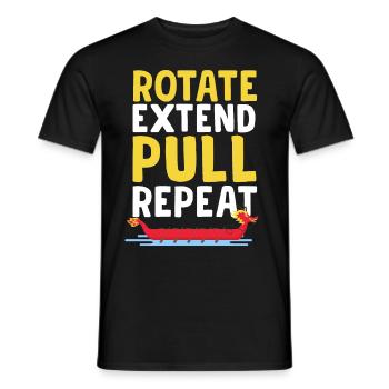 Drôle de pagaie de course de bateau-dragon - T-shirt homme - noir - Devant - AI Model Male 178 light (178cm)