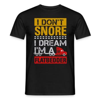 Camion Machine à plateau Véhicule cargo - T-shirt homme - noir - Devant - AI Model Male 178 light (178cm)