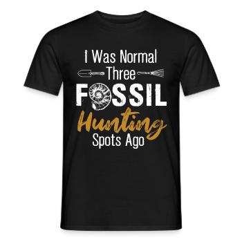 Fossils, paleontologist, fossil collector, - Men's T-Shirt - black - Front - AI Model Male 178 light (178cm)