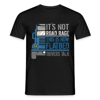 Camion à plateau Machine Cargo Vehicle - T-shirt homme - noir - Devant - AI Model Male 178 light (178cm)
