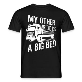 Camion Machine à plateau Véhicule cargo - T-shirt homme - noir - Devant - AI Model Male 178 light (178cm)