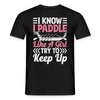 Fun dragon boat races - Men's T-Shirt - black - Front - AI Model Male 178 light (178cm)