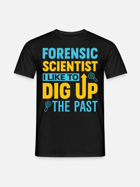 Funny scientific investigator - Men's T-Shirt - black