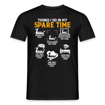 Drôle de pagaie de course de bateau-dragon récréatif - T-shirt homme - noir - Devant - AI Model Male 178 light (178cm)