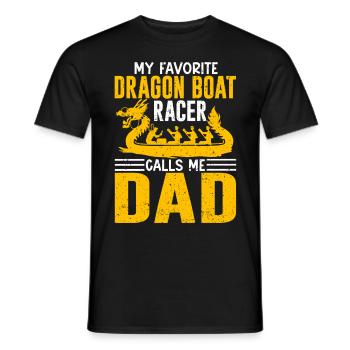Lustiger Lieblings-Drachenboot-Rennfahrer nennt mi - Männer T-Shirt - Schwarz - Vorne - AI Model Male 178 light (178cm)