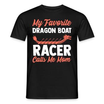 Lustiger Lieblings-Drachenboot-Rennfahrer nennt mi - Männer T-Shirt - Schwarz - Vorne - AI Model Male 178 light (178cm)