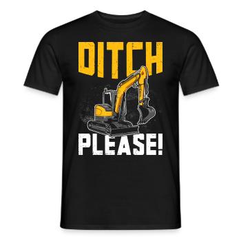 Funny Excavator Driver Heavy Equipment HEO - Men's T-Shirt - black - Front - AI Model Male 178 light (178cm)