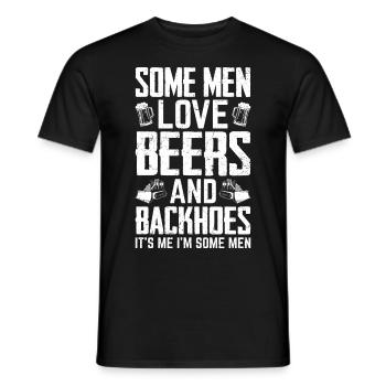 Drôle d’opérateur de pelle HEO - T-shirt homme - noir - Devant - AI Model Male 178 light (178cm)