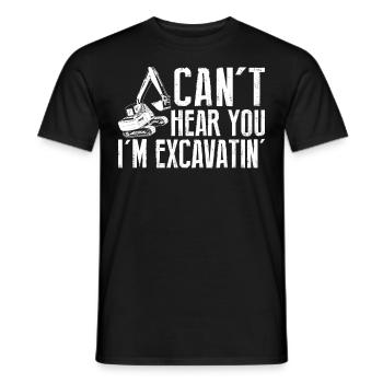 Drôle de conducteur d’excavatrice Équipement lourd HEO - T-shirt homme - noir - Devant - AI Model Male 178 light (178cm)