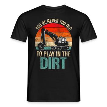 Drôle d’opérateur de pelle HEO - T-shirt homme - noir - Devant - AI Model Male 178 light (178cm)