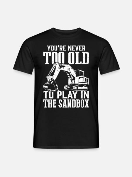 Lustiger Baggerführer HEO - Männer T-Shirt - Schwarz
