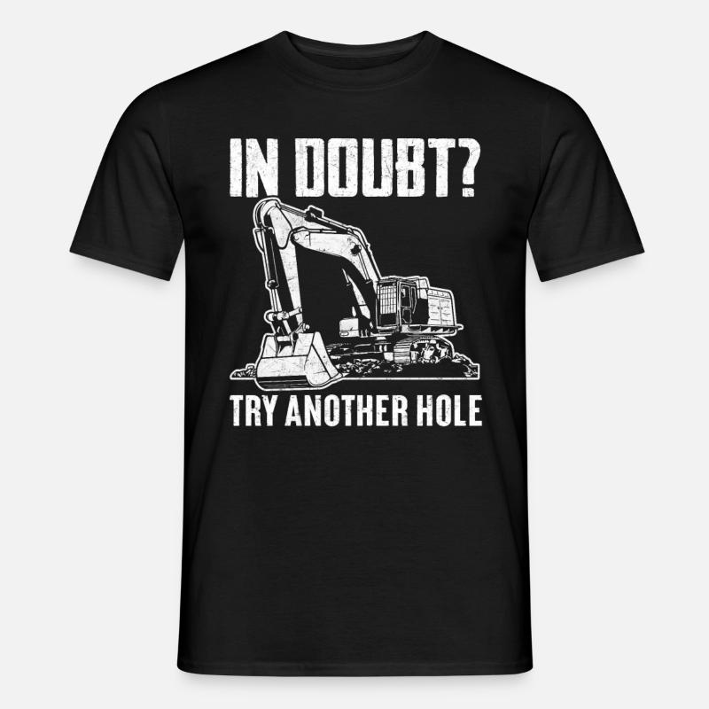 Lustiger Baggerführer HEO - Männer T-Shirt - Schwarz