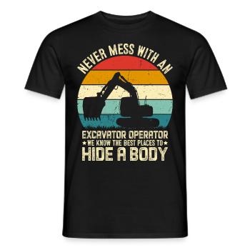 Drôle de HEO - T-shirt homme - noir - Devant - AI Model Male 178 light (178cm)