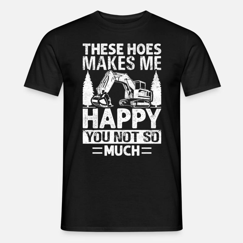 Funny Baggerfahrer HEO - Männer T-Shirt - Schwarz
