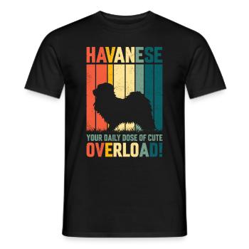 Havanese your daily dose of cute overload - Männer T-Shirt - Schwarz - Vorne - AI Model Male 178 light (178cm)