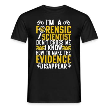 Drôle de science - T-shirt homme - noir - Devant - AI Model Male 178 light (178cm)