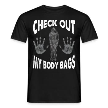 Funny Forensic Scientist Science Investigator - Men's T-Shirt - black - Front - AI Model Male 178 light (178cm)