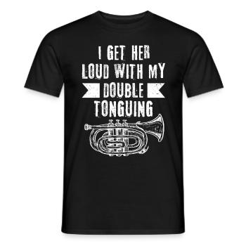 Mellophonist, Musical Instrument Orchestra, - Men's T-Shirt - black - Front - AI Model Male 178 light (178cm)