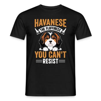 Havanese the fluffiness you can't resist - Männer T-Shirt - Schwarz - Vorne - AI Model Male 178 light (178cm)