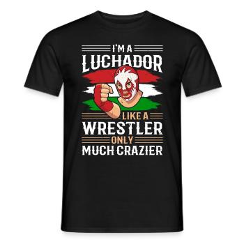 Mexikanischer Wrestling Ringer Lucha Libre Maske - Männer T-Shirt - Schwarz - Vorne - AI Model Male 178 light (178cm)