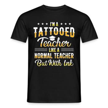 Unterrichten Unterrichtender Pädagoge Professor - Männer T-Shirt - Schwarz - Vorne - AI Model Male 178 light (178cm)
