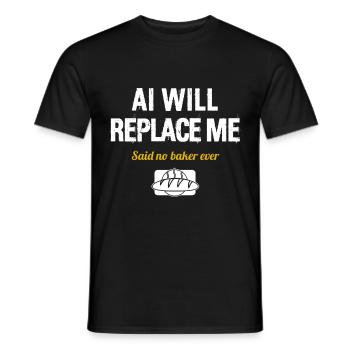 Boulangerie, Boulangerie, Confiserie, Dessert, Gâteau, Cupcake - T-shirt homme - noir - Devant - AI Model Male 178 light (178cm)
