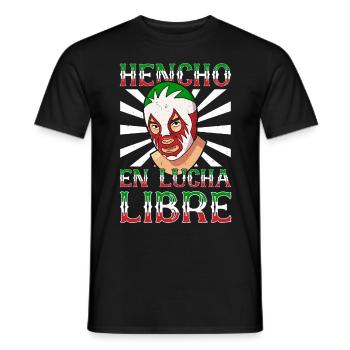 Mexikanischer Wrestling Ringer Lucha Libre Maske - Männer T-Shirt - Schwarz - Vorne - AI Model Male 178 light (178cm)