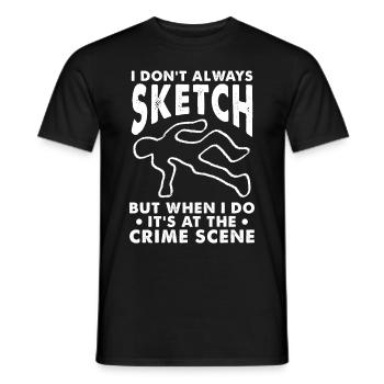 Drôle de scientifique médico-légal - T-shirt homme - noir - Devant - AI Model Male 178 light (178cm)